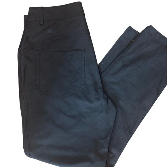 Lululemon Sz.8 City Sleek 5 Pocket 7/8 Pant 28” Obsidian Gray Black VGUC Stretch - Picture 2 of 11